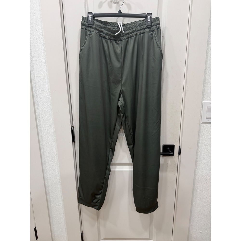 Unbranded Olive Green Jogger‎ Scrub Set V-Neck Top Elastic Waist Pants XL 2